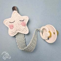 Compleet DIY-Haakpakket Speenkoord Ster | Crochet Kit Pacifier Clip Star